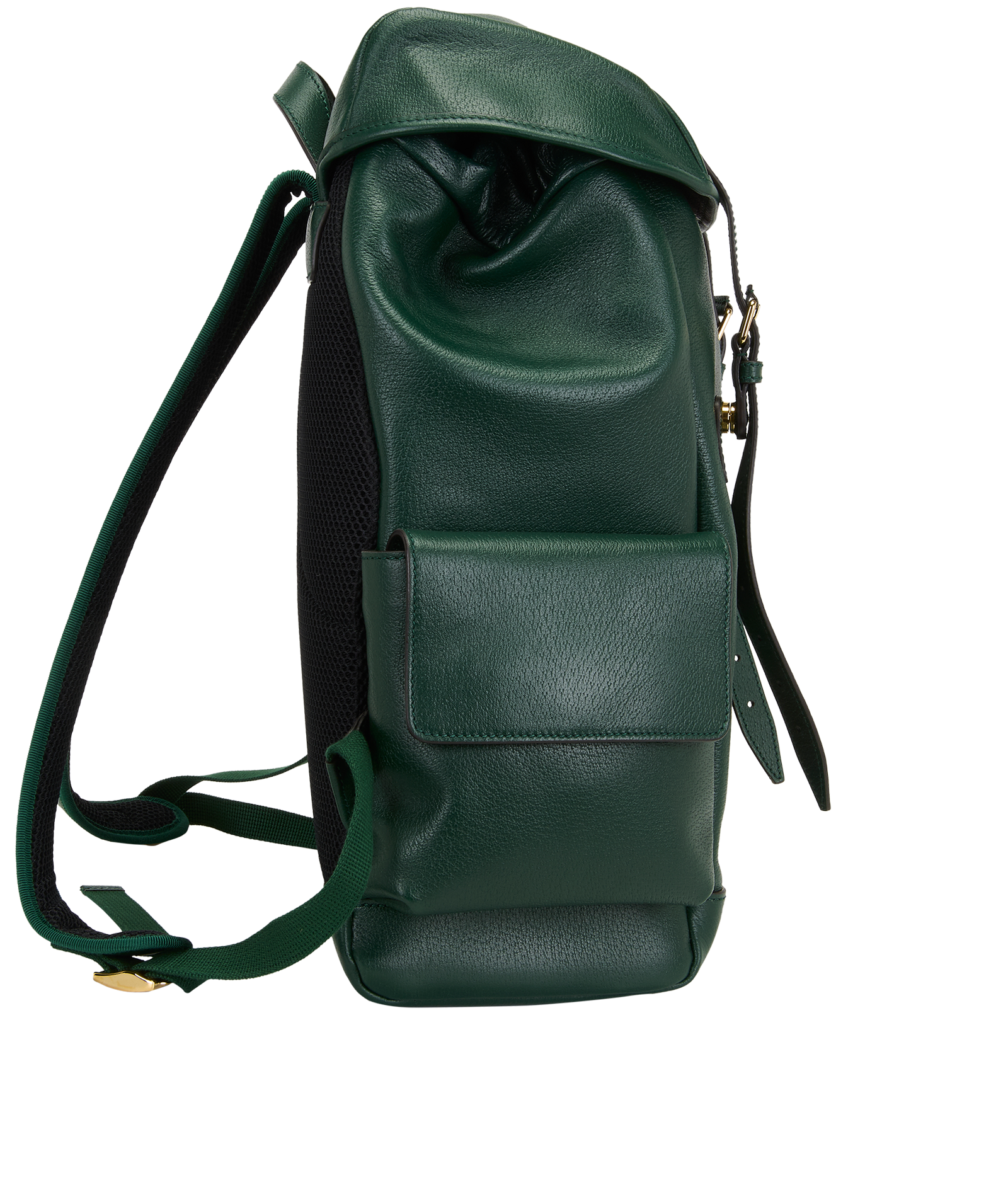 Medium Ophidia Backpack, &pound;895, Handbags, Green, Leather, Side view